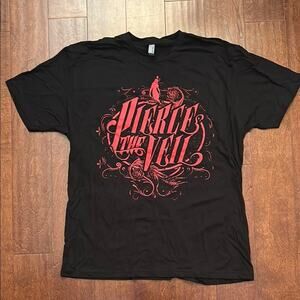 Pierce the Veil Black and Red Graphic Tee, Size XL, New Without Tags